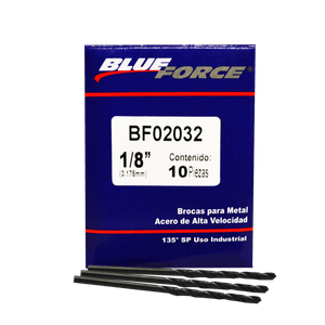 Blue-force-Brocas-Para-Metal-135°-SP 1/8-10- Piezas