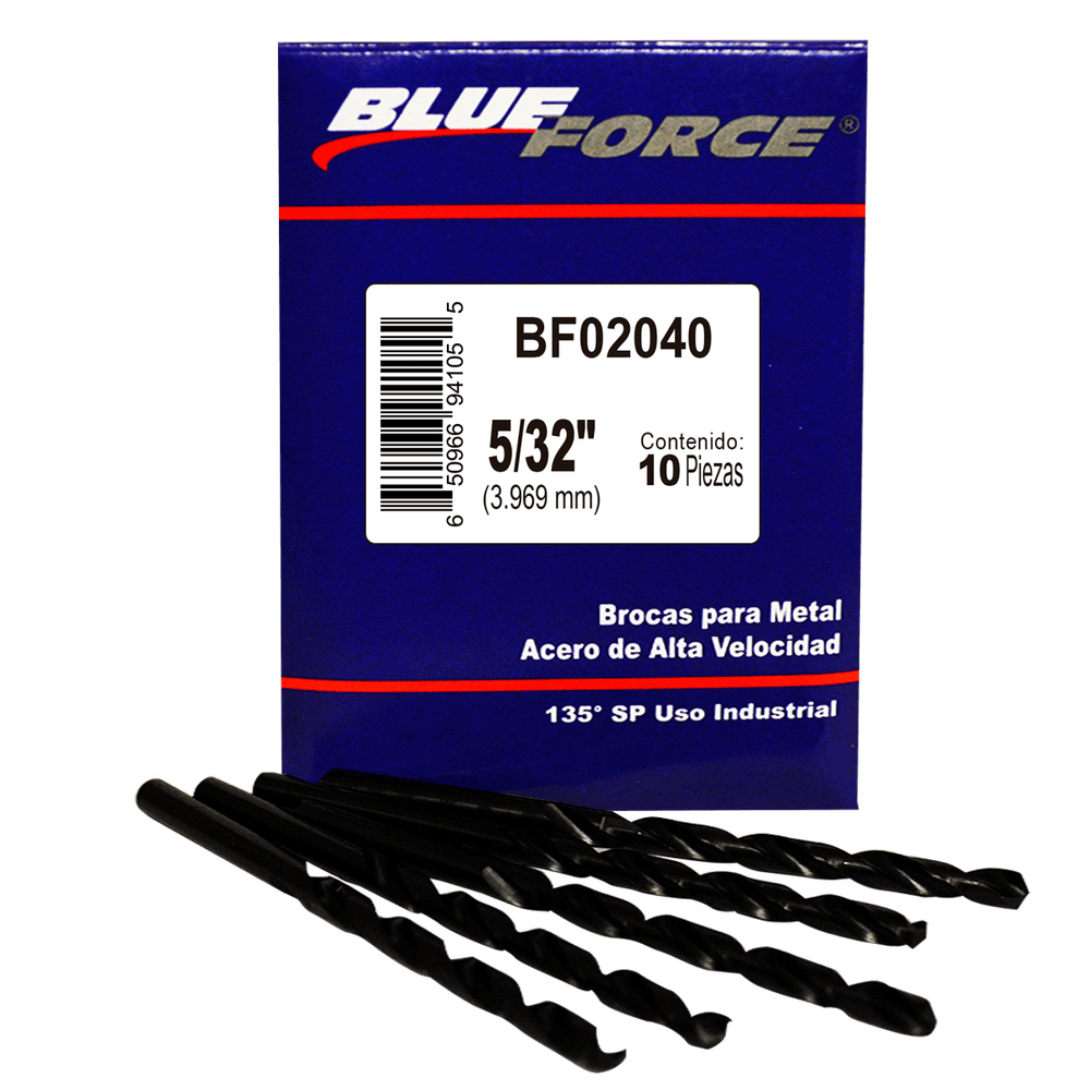 Blue force - 10 BROCAS PARA METAL DE 5/32 plg - HBF02040 - etoledo