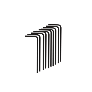 Blue-force-Llaves Hexagonales-Cortas-SAE-5/64-10-piezas