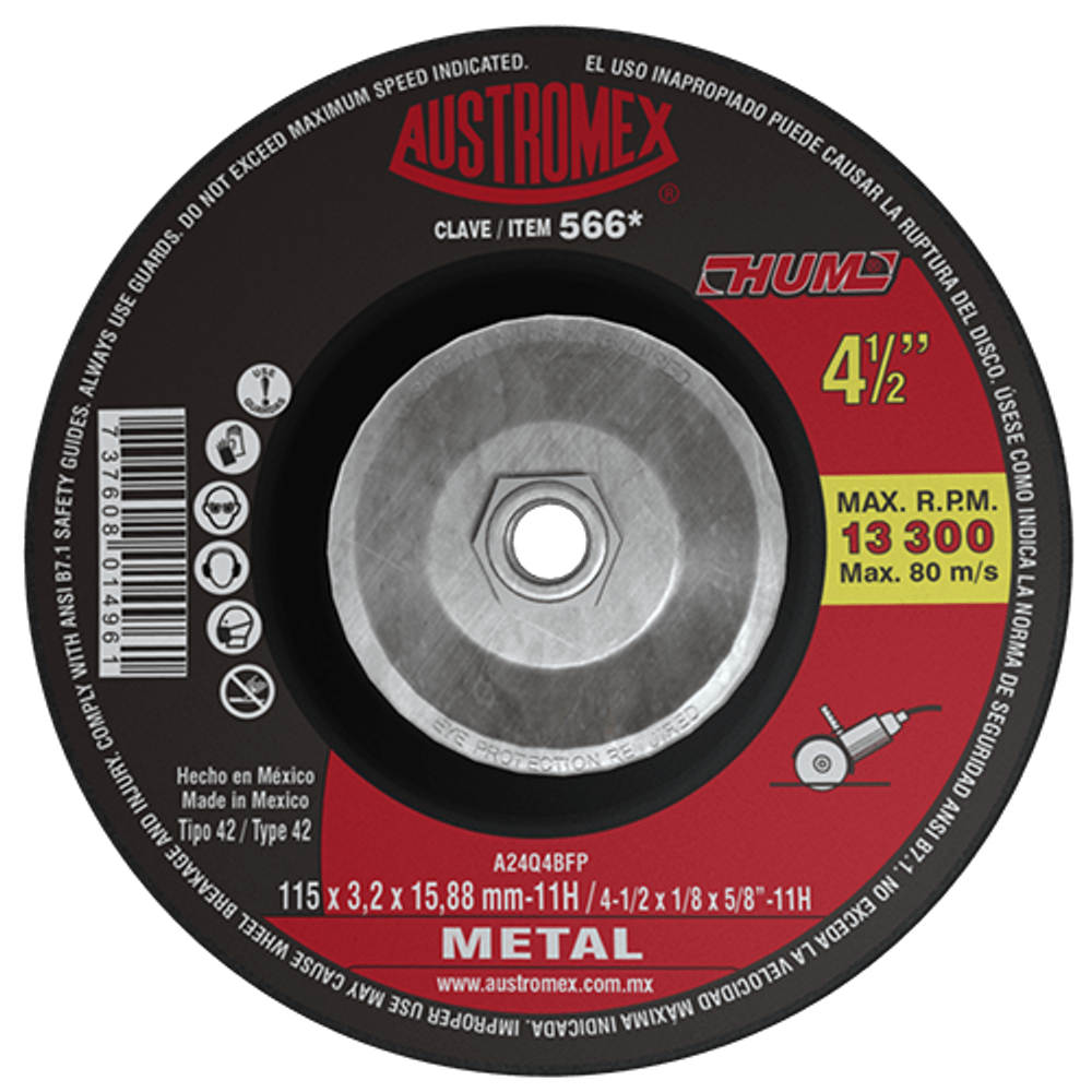 Austromex 566A Disco De Corte Para Metal Hum Grano 24 A24Q4BFP austromex-566a-disco-de-corte-para-metal-hum-grano-24-a24q4bfp