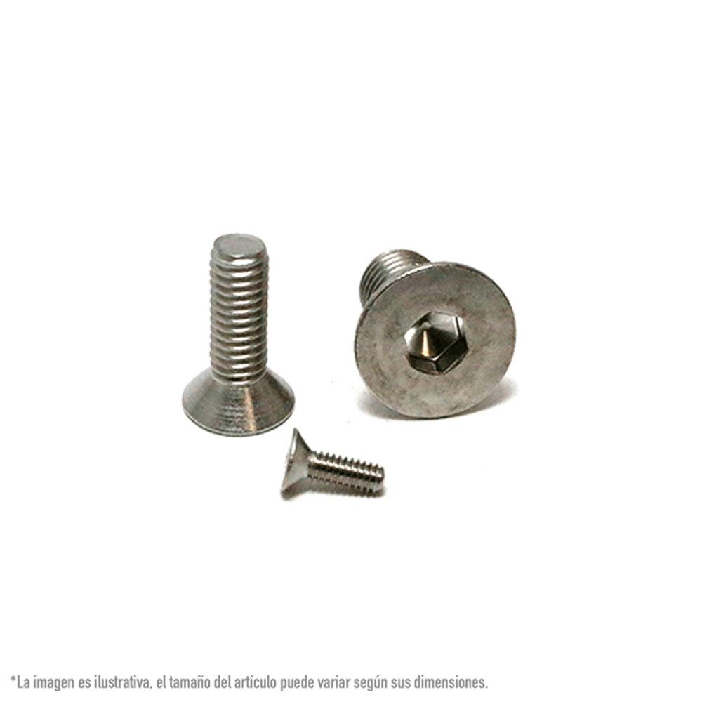 Tornillos De Cabeza Plana De 1/4-20 X 1", Unidad De Enchufe Allen Acero Inoxidable 18 8 304 369243