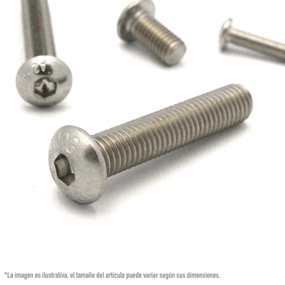 Toledo - 50 Tornillos ALLEN Botón INOX de M5 x 40 mm - XABM05040 - etoledo