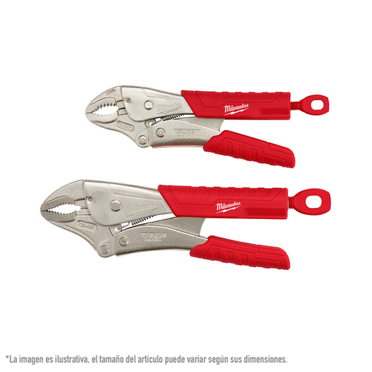 Milwaukee Pinzas De Bloqueo Mandíbula Curva Juego 48223402